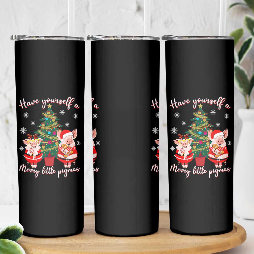 Have Yourself A Merry Little Pigmas Skinny Tumbler Christmas Pig Lover Farm Life - Wonder Print Shop
