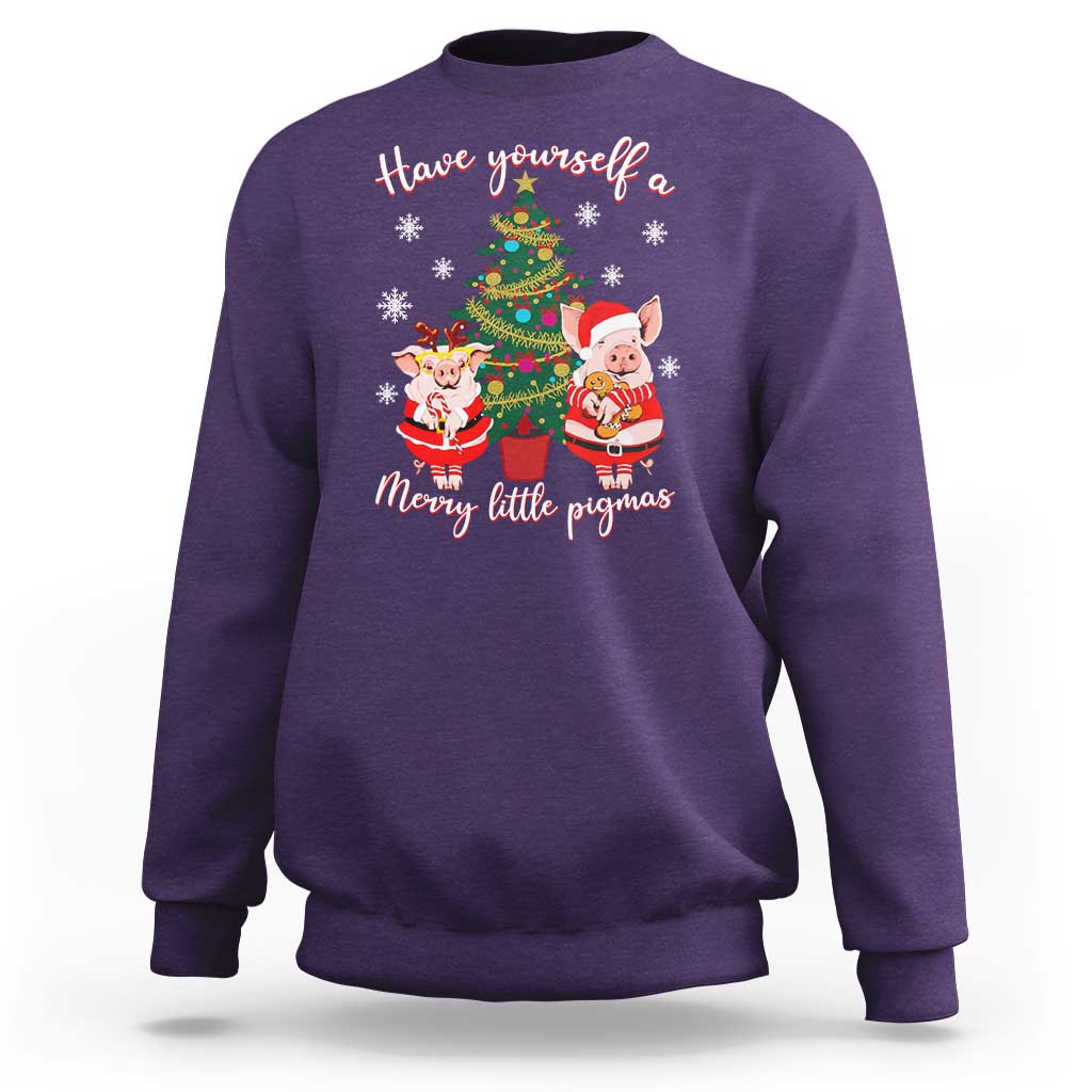 Have Yourself A Merry Little Pigmas Sweatshirt Christmas Pig Lover Farm Life - Wonder Print Shop