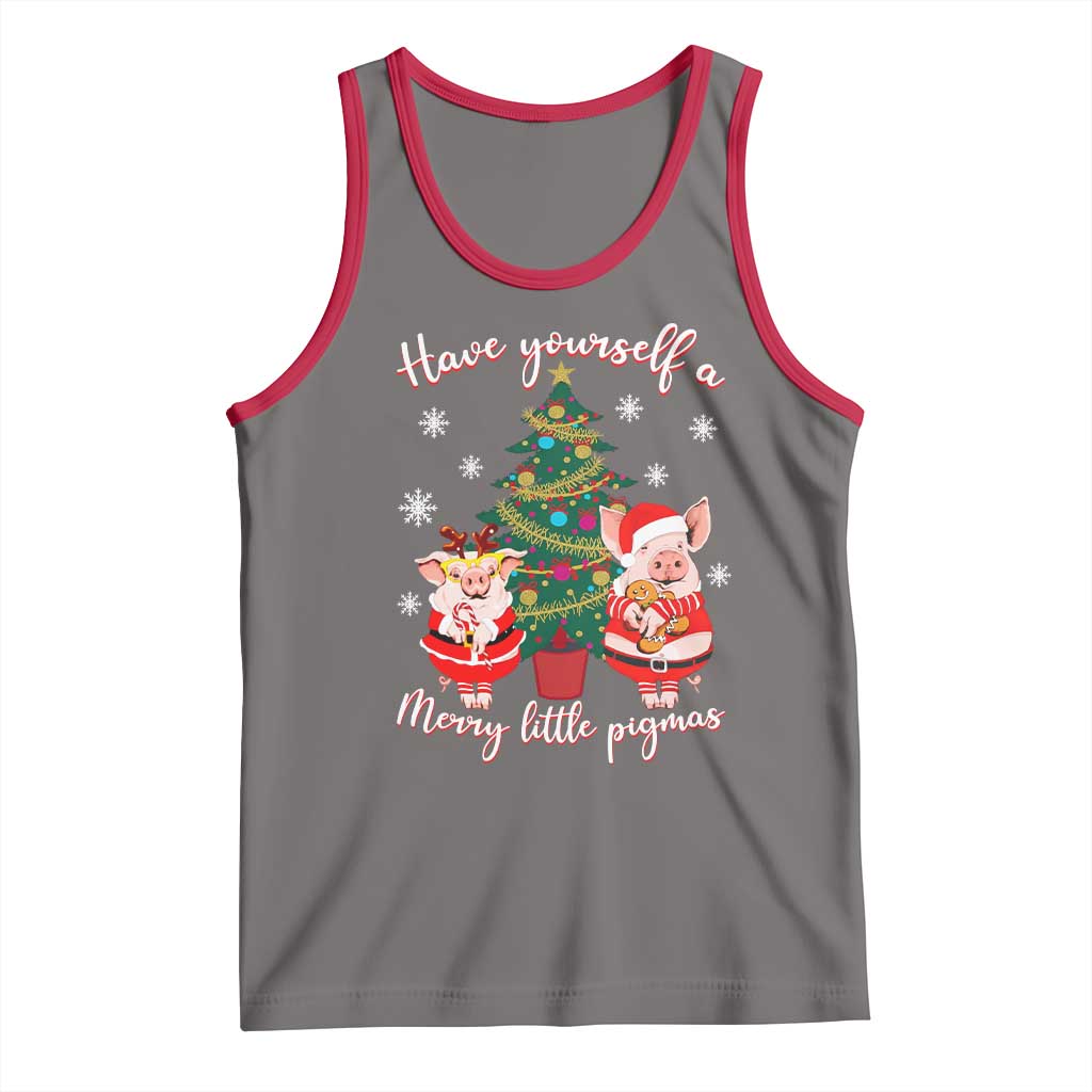 Have Yourself A Merry Little Pigmas Tank Top Christmas Pig Lover Farm Life - Wonder Print Shop