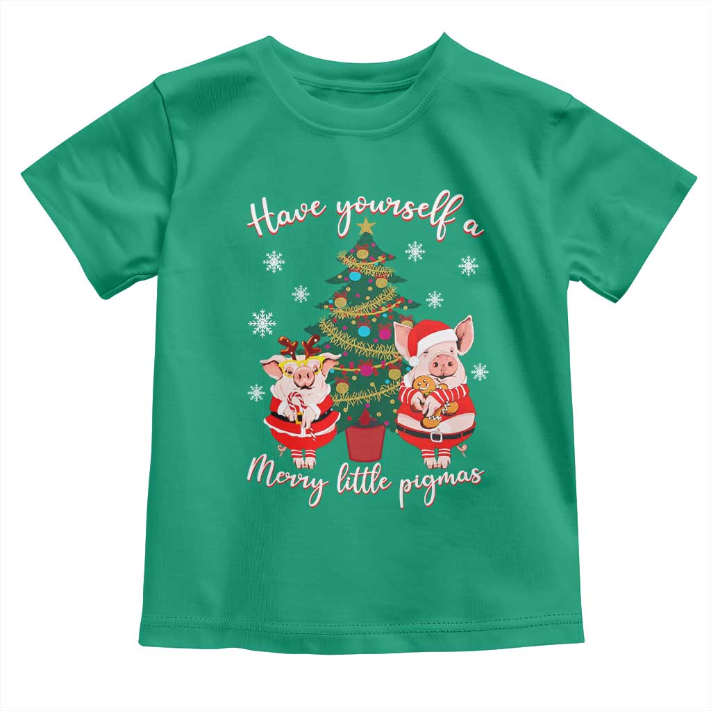 Have Yourself A Merry Little Pigmas Toddler T Shirt Christmas Pig Lover Farm Life - Wonder Print Shop