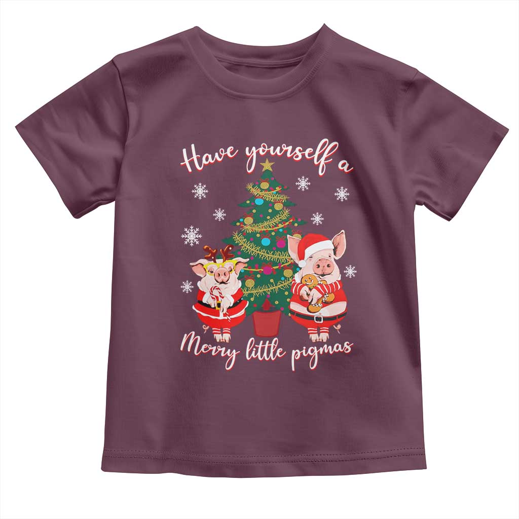 Have Yourself A Merry Little Pigmas Toddler T Shirt Christmas Pig Lover Farm Life - Wonder Print Shop