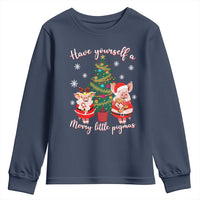 Have Yourself A Merry Little Pigmas Youth Sweatshirt Christmas Pig Lover Farm Life - Wonder Print Shop