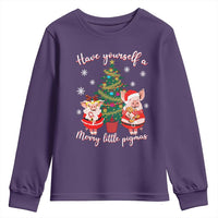 Have Yourself A Merry Little Pigmas Youth Sweatshirt Christmas Pig Lover Farm Life - Wonder Print Shop