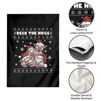 Deck The Hogs Ugly Christmas Sweater Garden Flag Pig Lover Gift - Wonder Print Shop