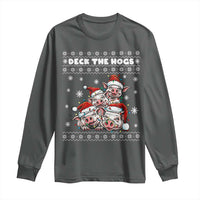 Deck The Hogs Ugly Christmas Sweater Long Sleeve Shirt Pig Lover Gift - Wonder Print Shop