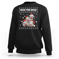 Deck The Hogs Ugly Christmas Sweater Sweatshirt Pig Lover Gift - Wonder Print Shop