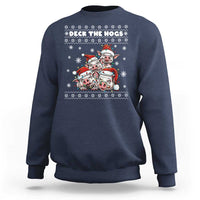 Deck The Hogs Ugly Christmas Sweater Sweatshirt Pig Lover Gift - Wonder Print Shop