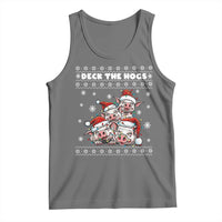 Deck The Hogs Ugly Christmas Sweater Tank Top Pig Lover Gift - Wonder Print Shop