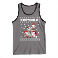Deck The Hogs Ugly Christmas Sweater Tank Top Pig Lover Gift - Wonder Print Shop