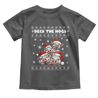 Deck The Hogs Ugly Christmas Sweater Toddler T Shirt Pig Lover Gift - Wonder Print Shop
