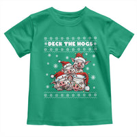 Deck The Hogs Ugly Christmas Sweater Toddler T Shirt Pig Lover Gift - Wonder Print Shop