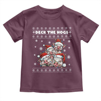 Deck The Hogs Ugly Christmas Sweater Toddler T Shirt Pig Lover Gift - Wonder Print Shop