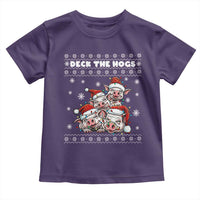 Deck The Hogs Ugly Christmas Sweater Toddler T Shirt Pig Lover Gift - Wonder Print Shop