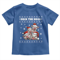 Deck The Hogs Ugly Christmas Sweater Toddler T Shirt Pig Lover Gift - Wonder Print Shop