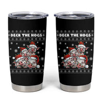 Deck The Hogs Ugly Christmas Sweater Tumbler Cup Pig Lover Gift - Wonder Print Shop