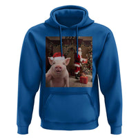Funny Christmas Pig Selfie With Santa Gift Hoodie - Wonder Print Shop