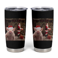 Funny Christmas Pig Selfie With Santa Gift Tumbler Cup - Wonder Print Shop