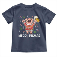 Christmas Pig Drinking Beer Toddler T Shirt Funny Merry Pigmas Gift - Wonder Print Shop