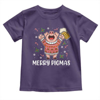 Christmas Pig Drinking Beer Toddler T Shirt Funny Merry Pigmas Gift - Wonder Print Shop