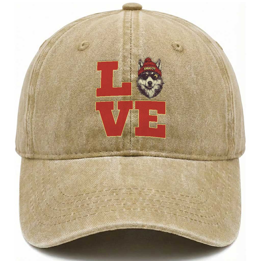 Midwest Wolf Football Pride Washed Cotton Baseball Cap Game Day Gift