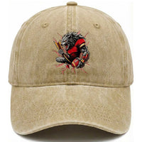 Midwest Wolf Spirit Washed Cotton Baseball Cap American Football Fan Lifestyle