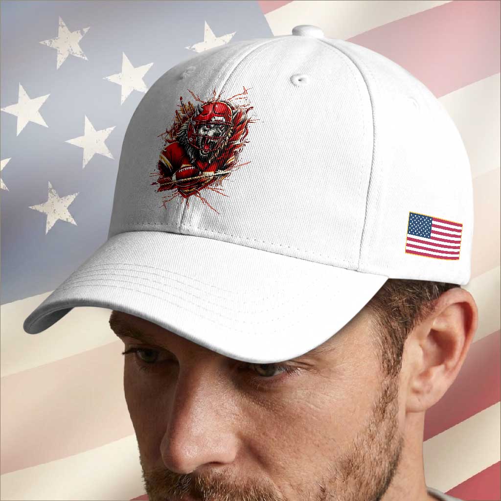 American Football Fan Wolf Spirit Baseball Cap Game Day Lifestyle