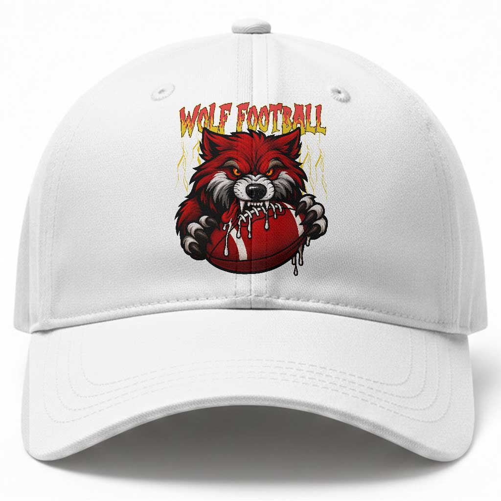 Wolf Football Lover Baseball Cap American Sports Fan Gift