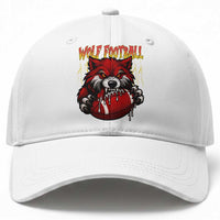 Wolf Football Lover Baseball Cap American Sports Fan Gift