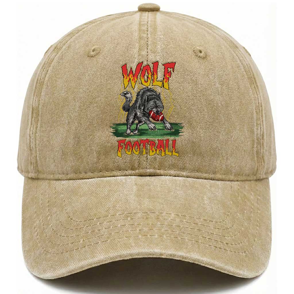 Lightning Wolf Lover Washed Cotton Baseball Cap Sport Lover Gift