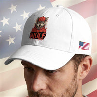 Wolf Football Lover Baseball Cap Game Day Tailgate Lifestyle