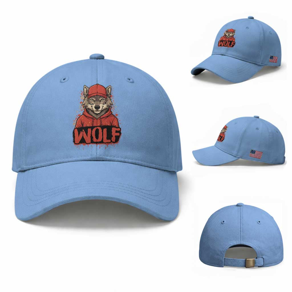 Wolf Football Lover Baseball Cap Game Day Tailgate Lifestyle