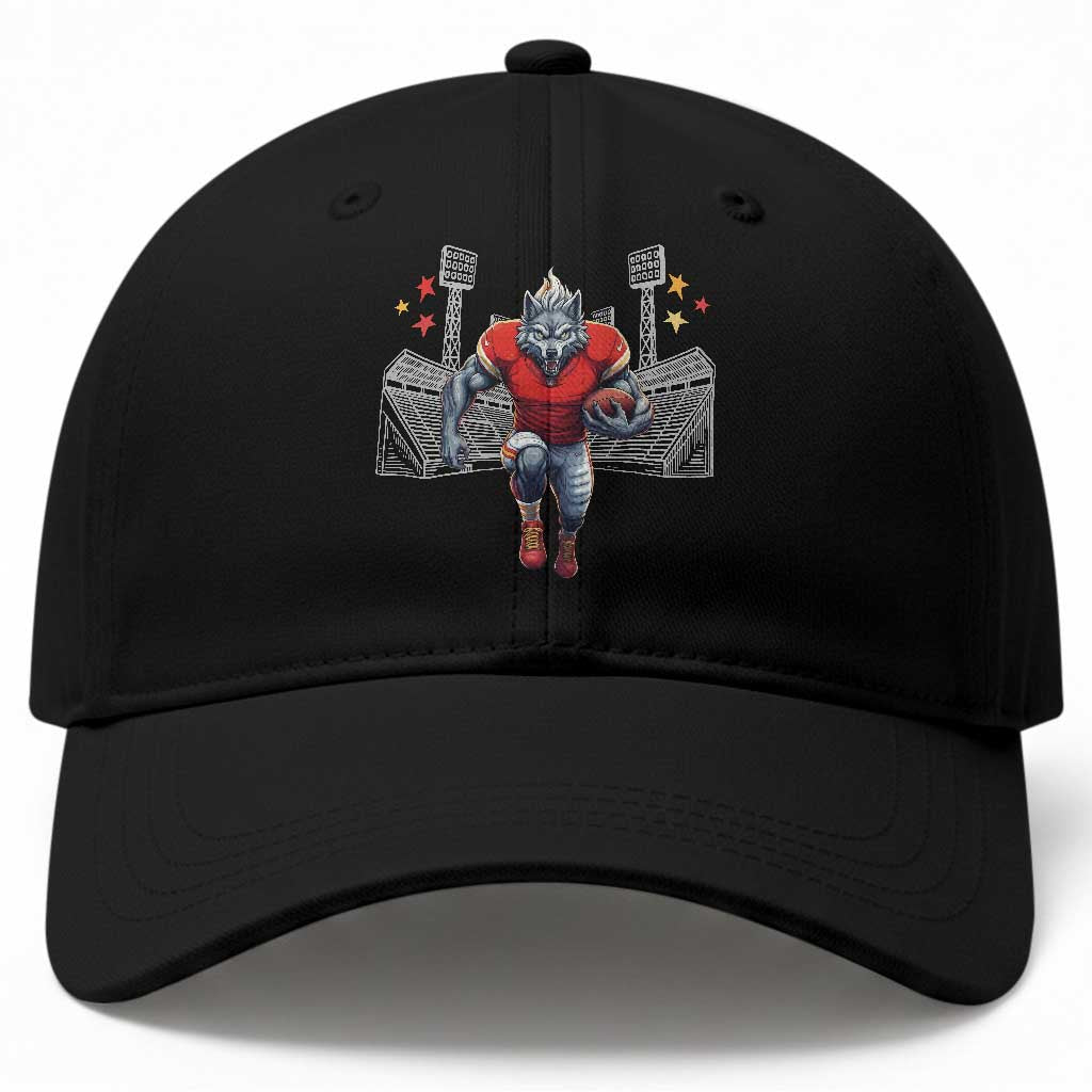 Wolf Football Lover Baseball Cap Midwest Game Day Lifestyle