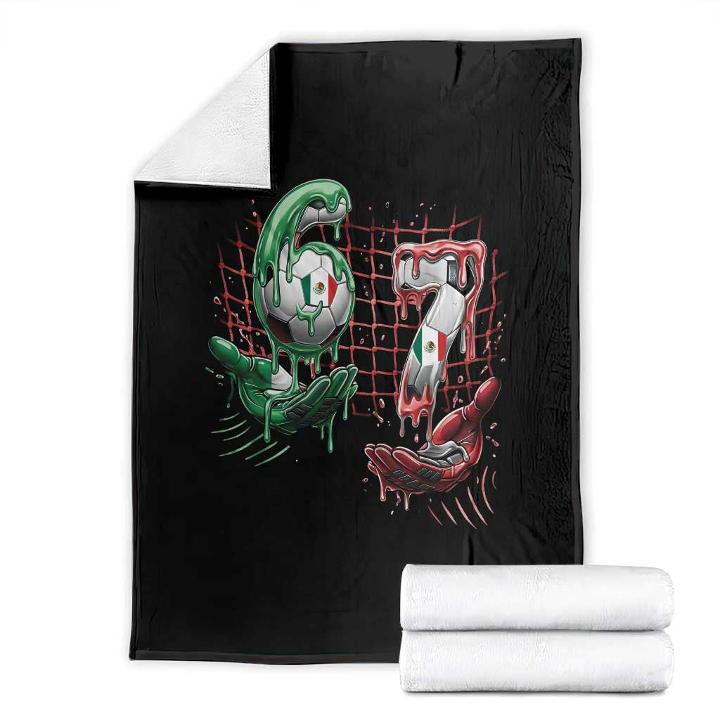 Drip Mexico Soccer Six Seven Meme Throw Blanket Mexicano Supporter Player Gift