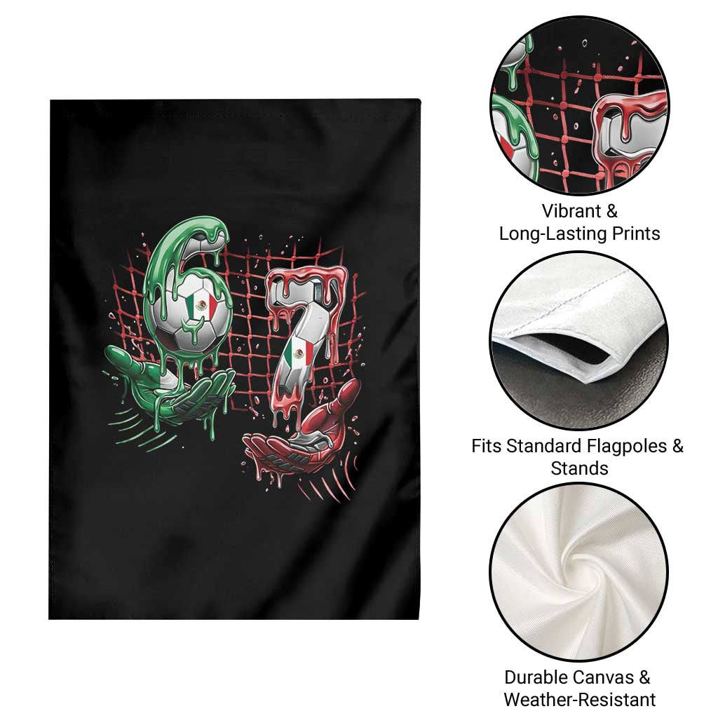 Drip Mexico Soccer Six Seven Meme Garden Flag Mexicano Supporter Player Gift