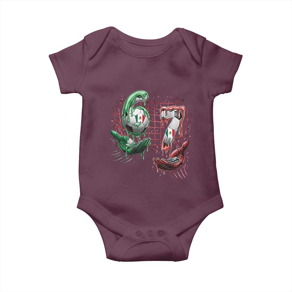 Drip Mexico Soccer Six Seven Meme Baby Onesie Mexicano Supporter Player Gift