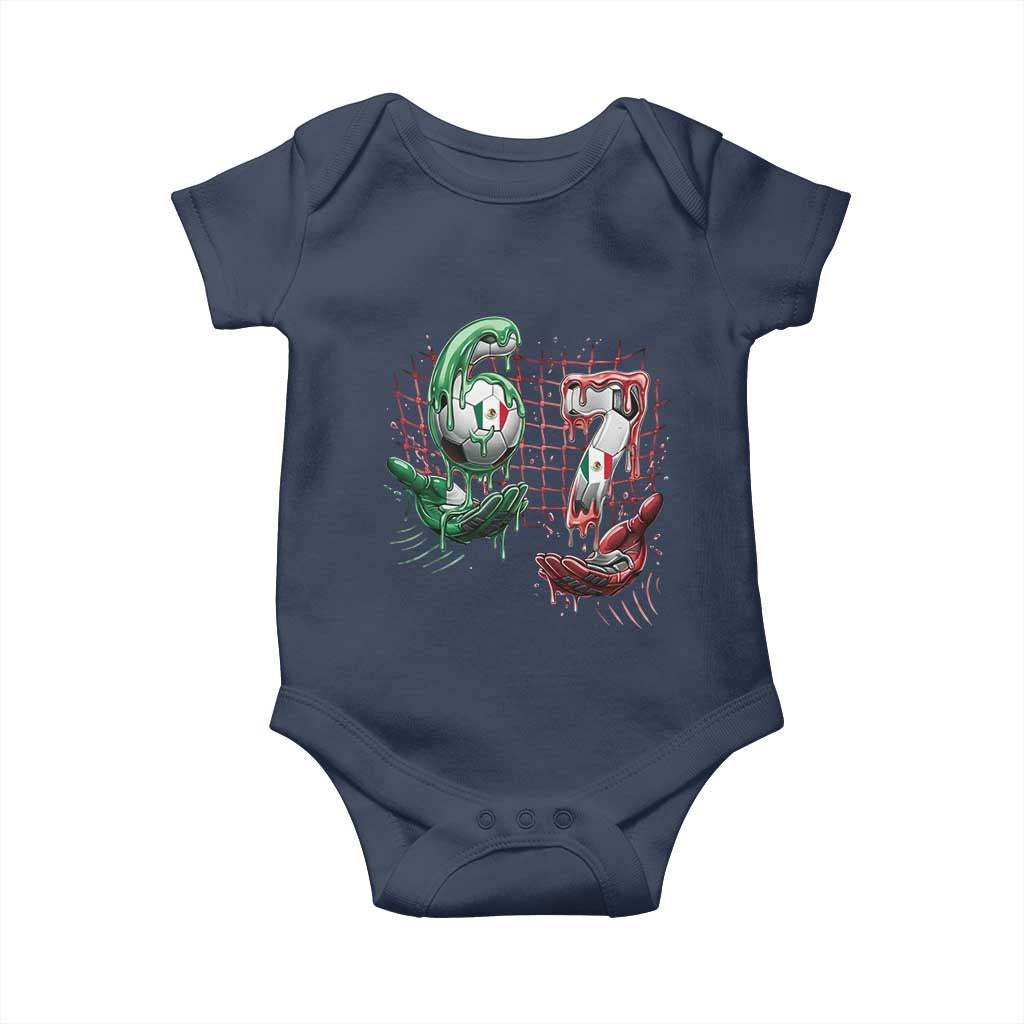 Drip Mexico Soccer Six Seven Meme Baby Onesie Mexicano Supporter Player Gift