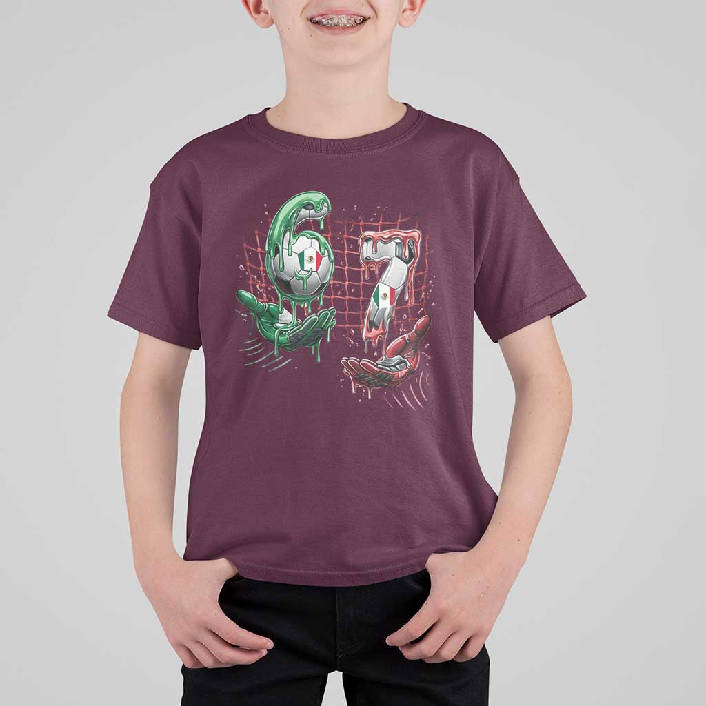 Drip Mexico Soccer Six Seven Meme T Shirt For Kid Mexicano Supporter Player Gift