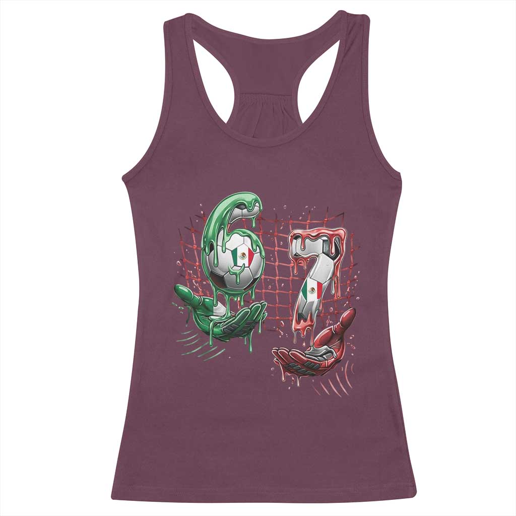 Drip Mexico Soccer Six Seven Meme Racerback Tank Top Mexicano Supporter Player Gift