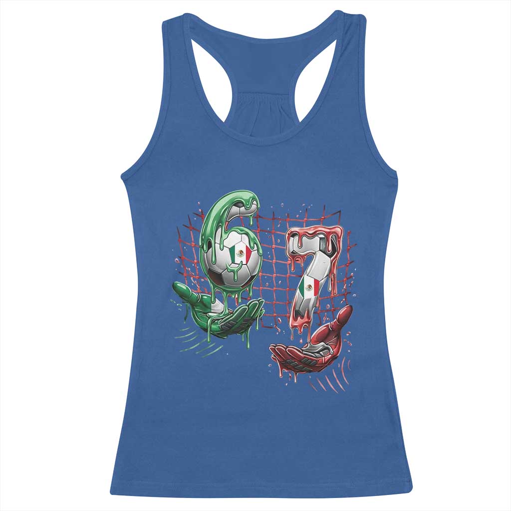 Drip Mexico Soccer Six Seven Meme Racerback Tank Top Mexicano Supporter Player Gift