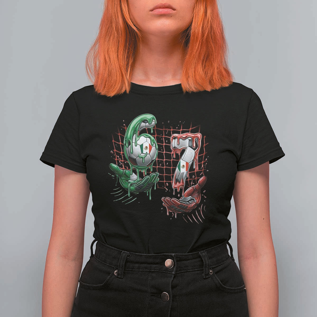 Drip Mexico Soccer Six Seven Meme T Shirt For Women Mexicano Supporter Player Gift