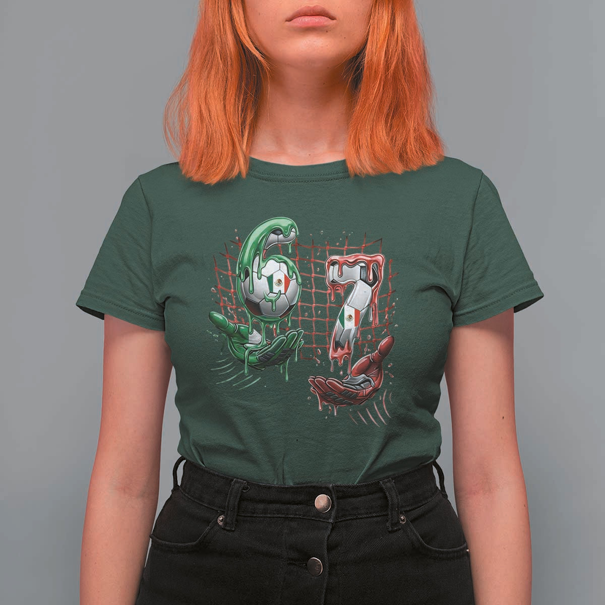 Drip Mexico Soccer Six Seven Meme T Shirt For Women Mexicano Supporter Player Gift