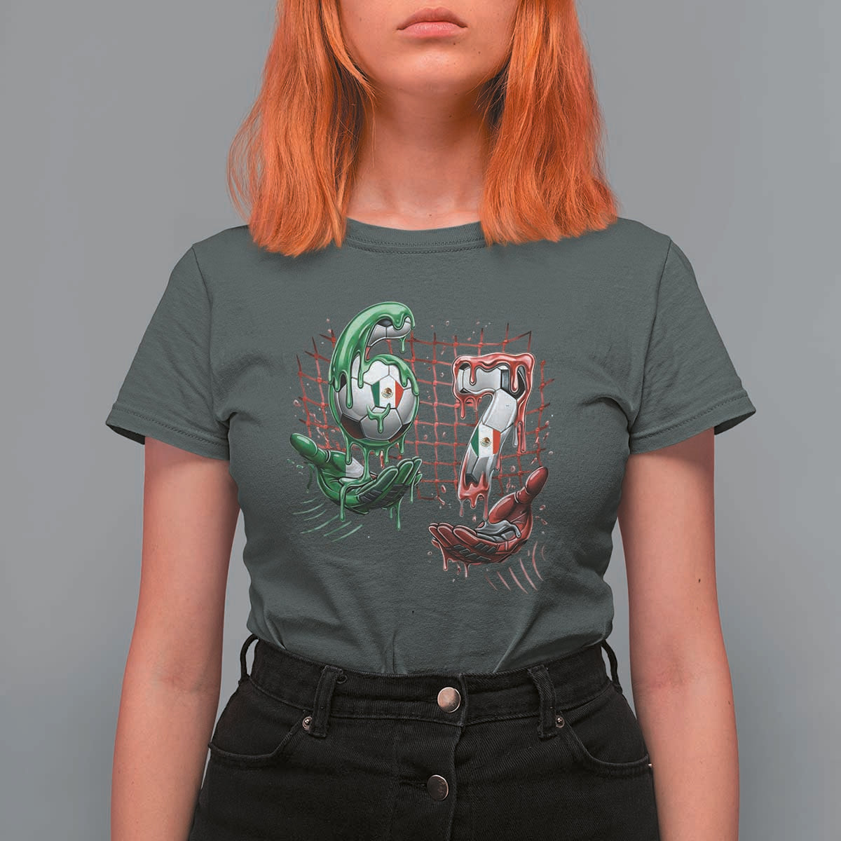 Drip Mexico Soccer Six Seven Meme T Shirt For Women Mexicano Supporter Player Gift