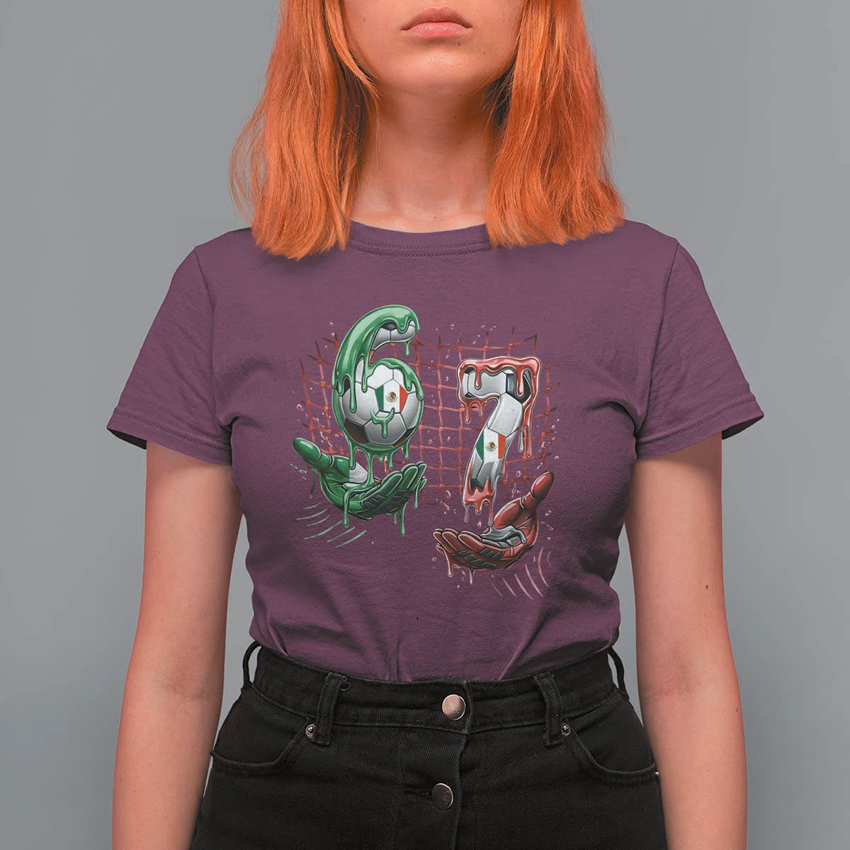 Drip Mexico Soccer Six Seven Meme T Shirt For Women Mexicano Supporter Player Gift