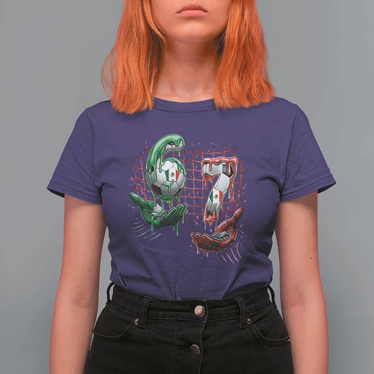 Drip Mexico Soccer Six Seven Meme T Shirt For Women Mexicano Supporter Player Gift