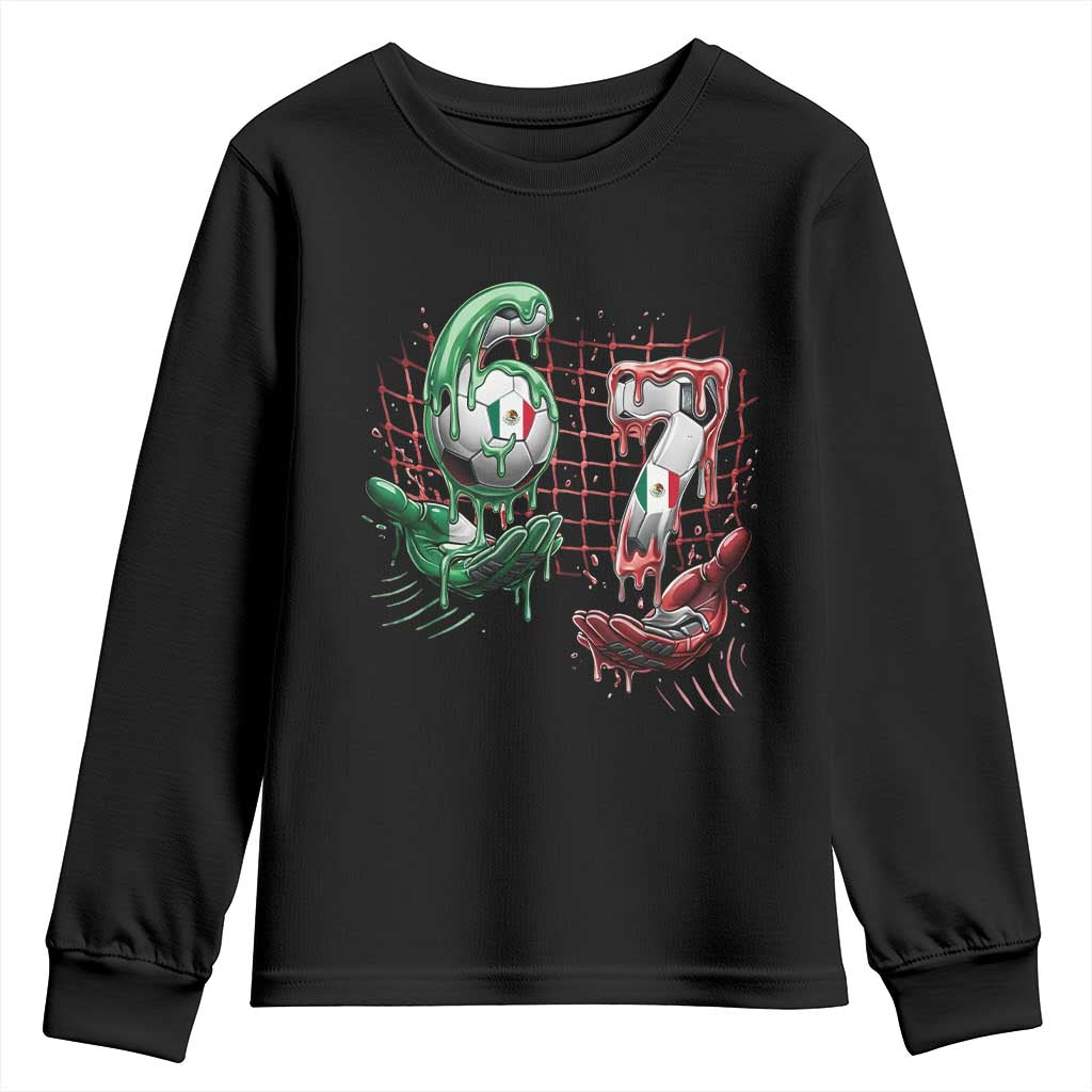 Drip Mexico Soccer Six Seven Meme Youth Sweatshirt Mexicano Supporter Player Gift