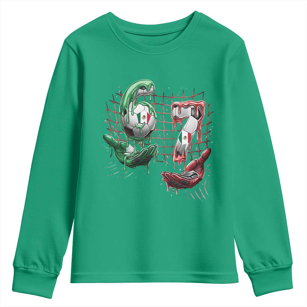 Drip Mexico Soccer Six Seven Meme Youth Sweatshirt Mexicano Supporter Player Gift