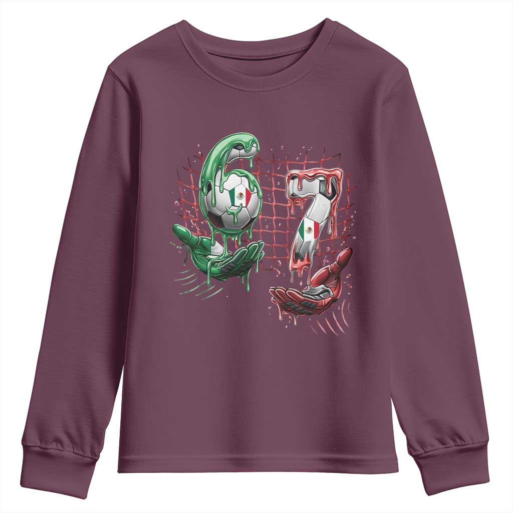 Drip Mexico Soccer Six Seven Meme Youth Sweatshirt Mexicano Supporter Player Gift