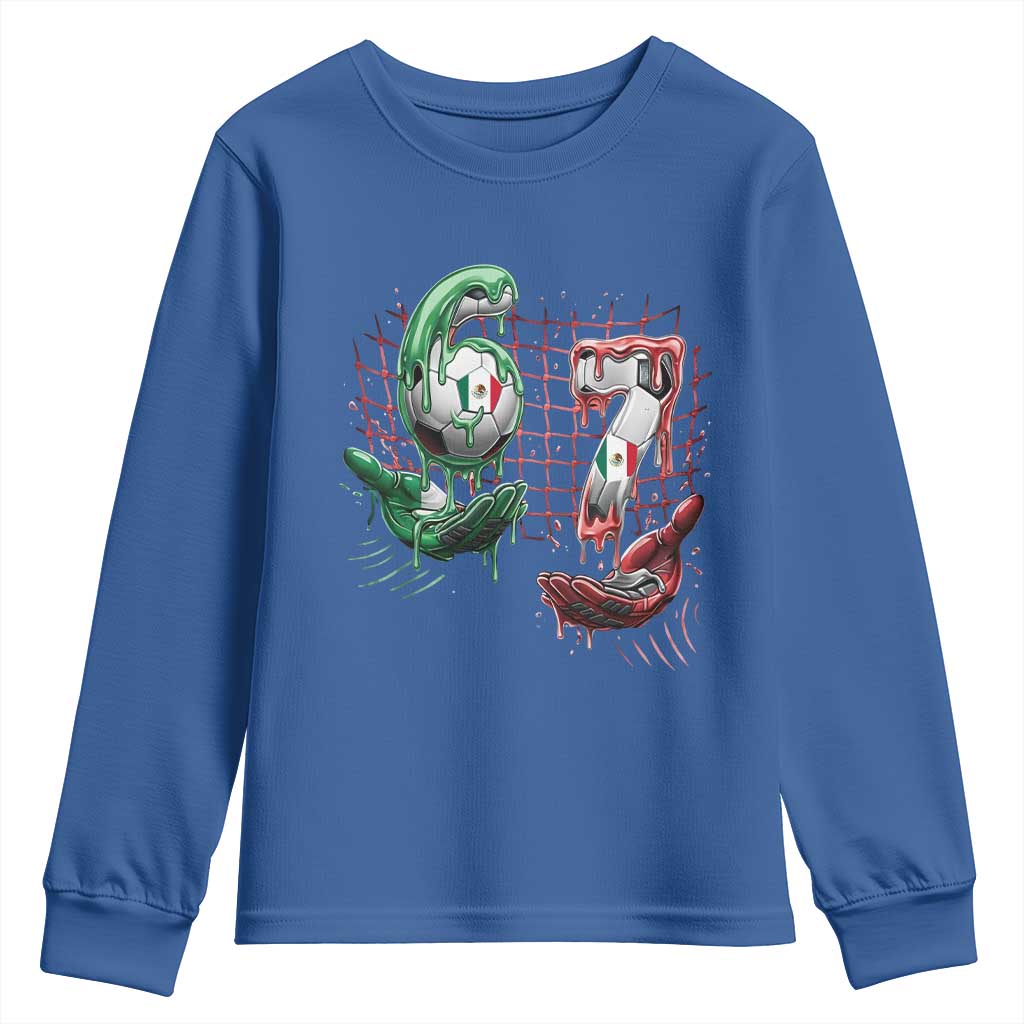 Drip Mexico Soccer Six Seven Meme Youth Sweatshirt Mexicano Supporter Player Gift