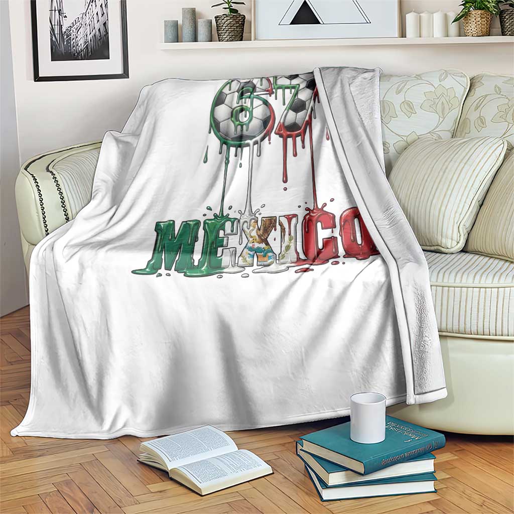 Funny Mexico Soccer 67 Meme Throw Blanket Chicano Soccer Lovers