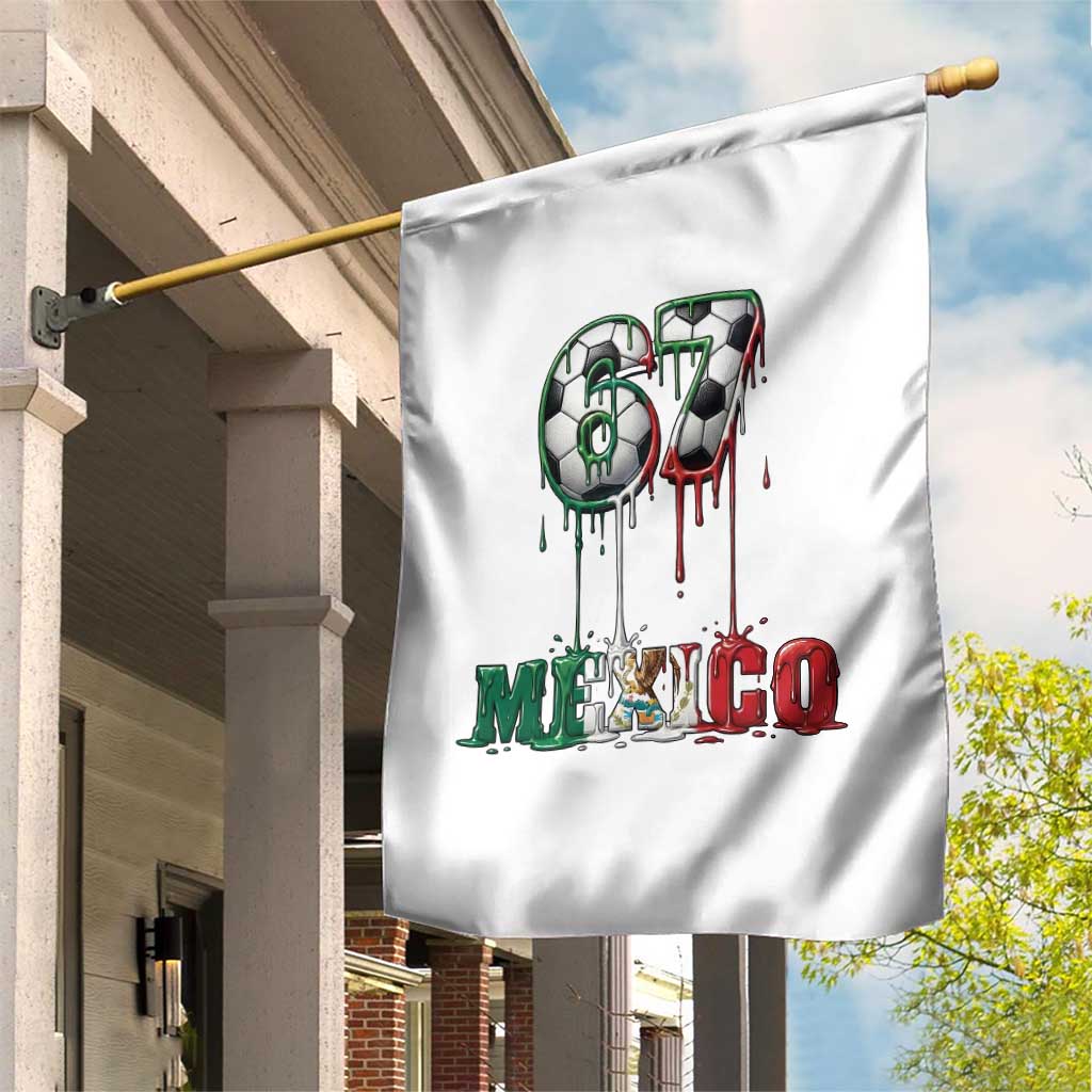 Funny Mexico Soccer 67 Meme Garden Flag Chicano Soccer Lovers